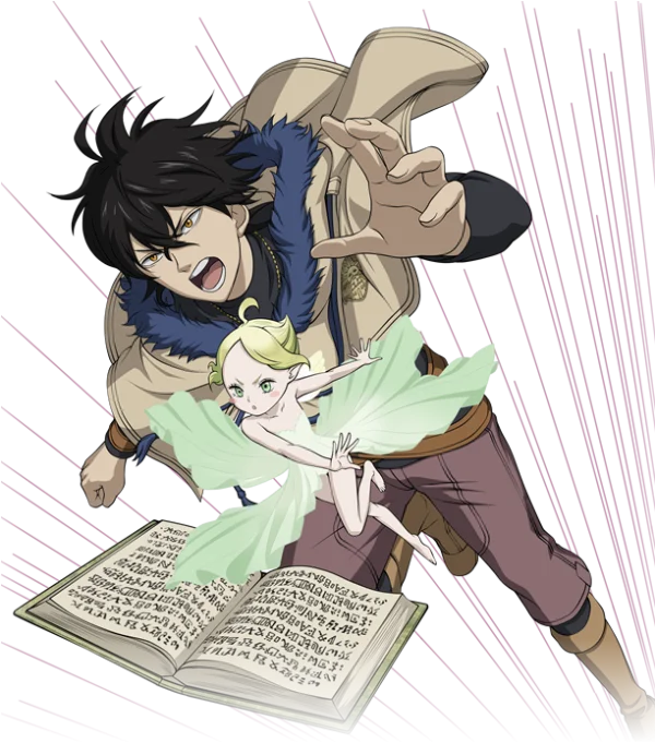 Yuno and Sylph from Black Clover Transparent PNG
