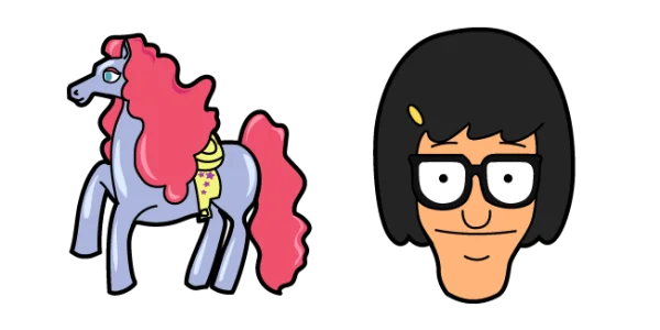 Pink Mane Cartoon Horse PNG
