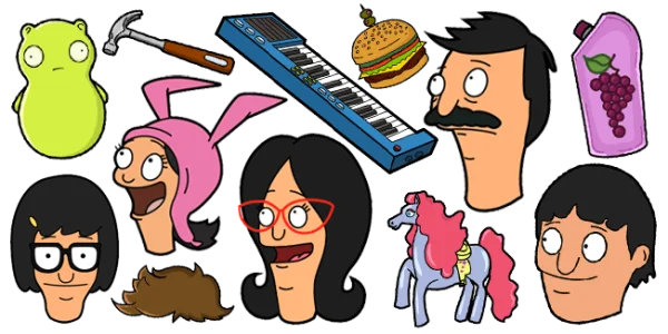 Bob's Burgers Characters & Items Transparent PNG
