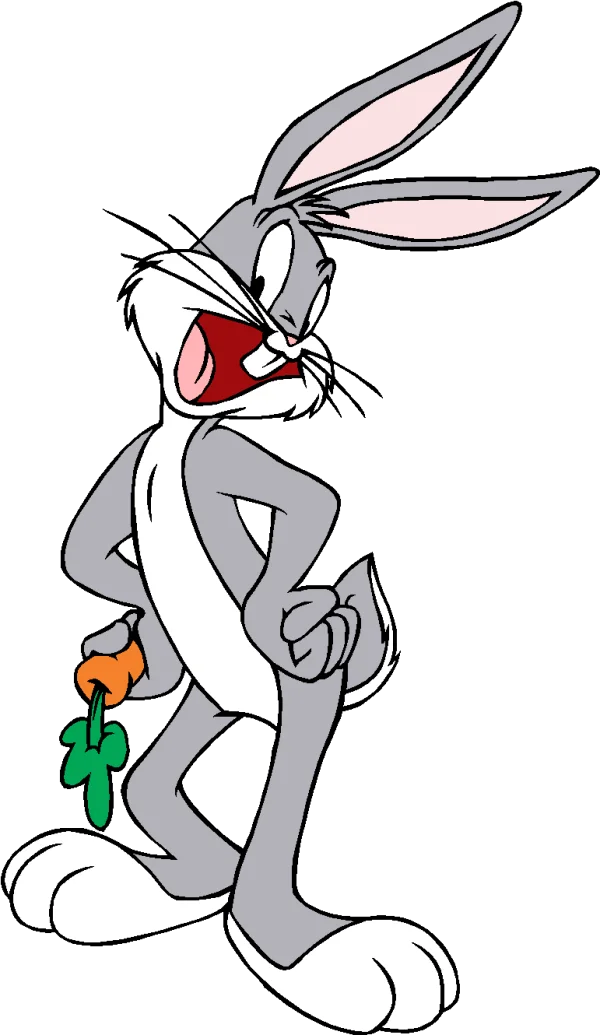 Bugs Bunny with Carrot PNG Transparent Background