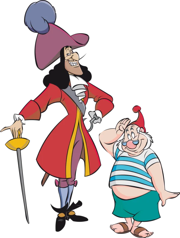 Captain Hook and Mr. Smee PNG Transparent Background