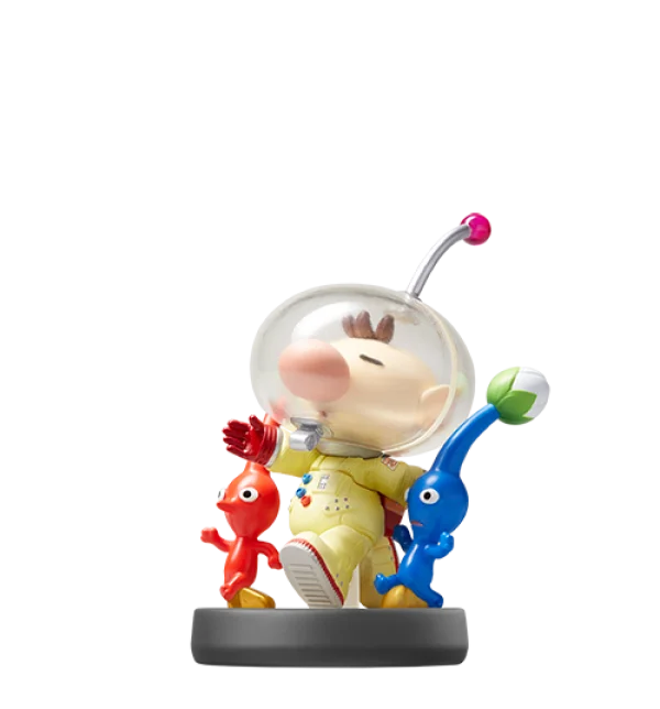 Captain Olimar with Pikmin Amiibo Figure PNG