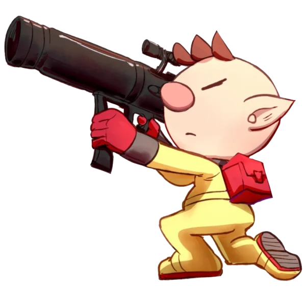 Cartoon Character with Bazooka PNG