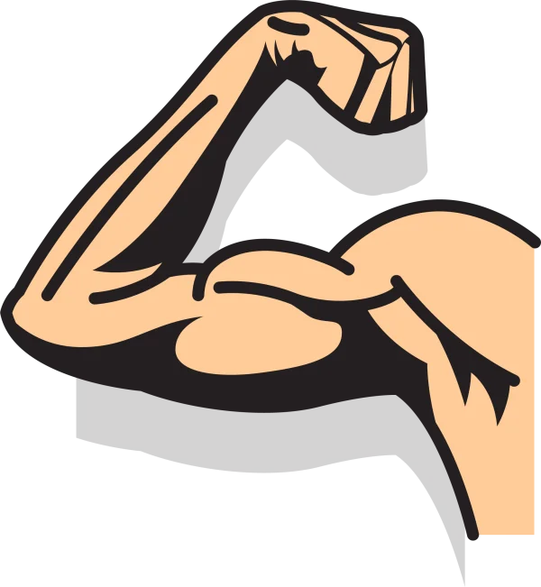 Flexing Bicep Arm PNG Transparent Background