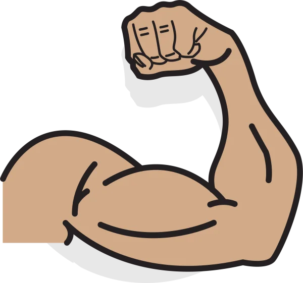 Flexing Arm Muscle PNG Transparent Background