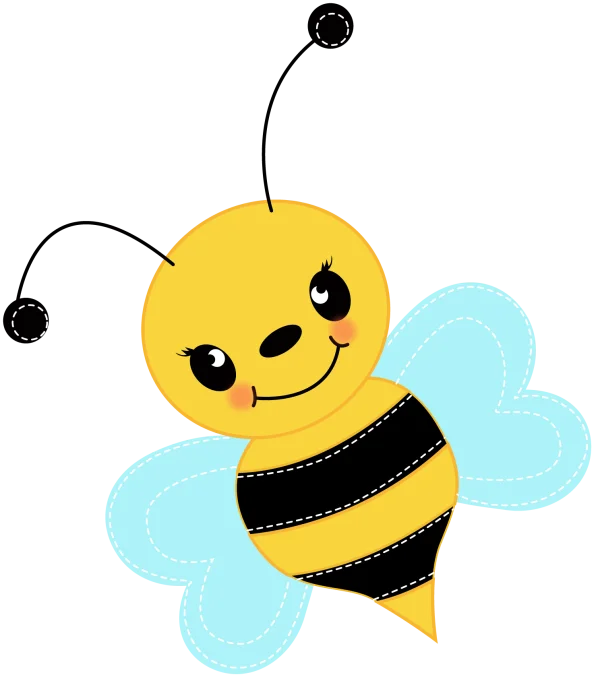 Cute Cartoon Bee PNG Transparent Background