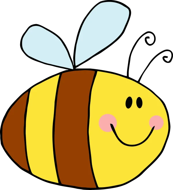 Cute Cartoon Bee PNG Transparent Background