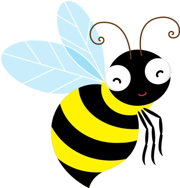 Cute Cartoon Bee PNG Transparent Background