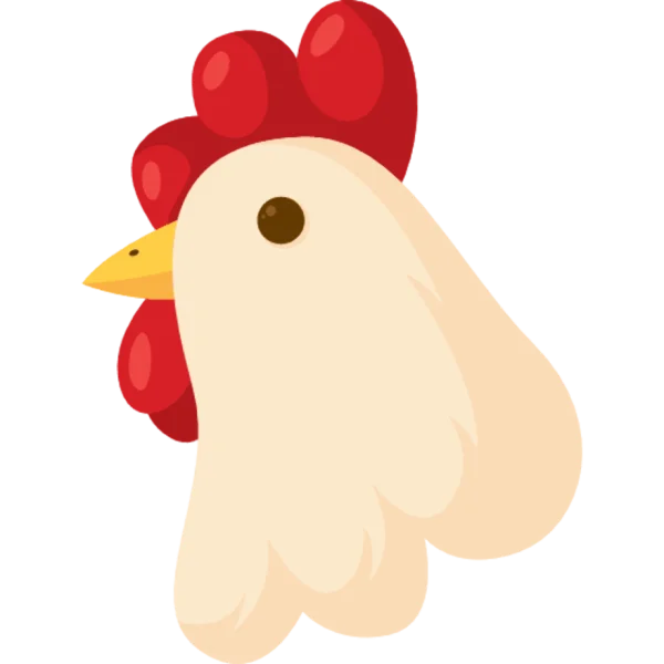Cartoon Chicken Head PNG Transparent Background