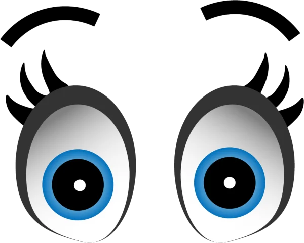Cartoon Blue Eyes PNG Transparent Background