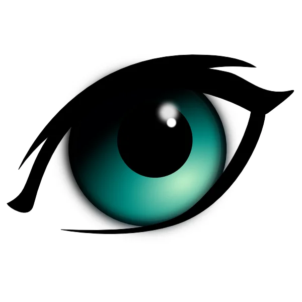 Stylized Green Eye Icon PNG Transparent