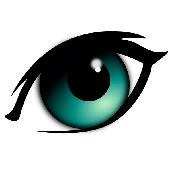 Vibrant Green Eye Icon PNG Transparent Background