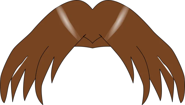 Brown Stylized Mustache PNG Transparent Background