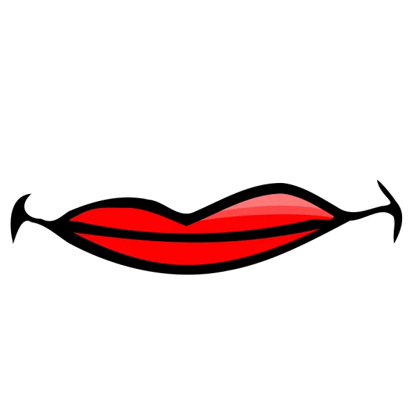 Glossy Red Lips PNG Transparent Background