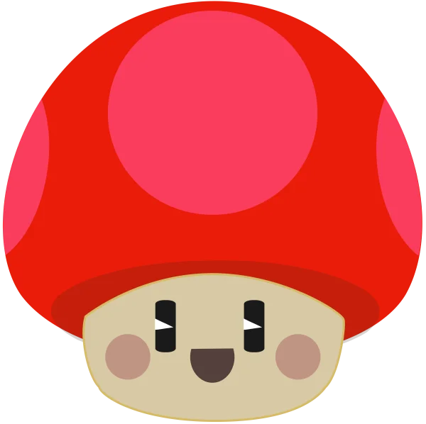 Cute Red Mushroom Icon PNG Transparent