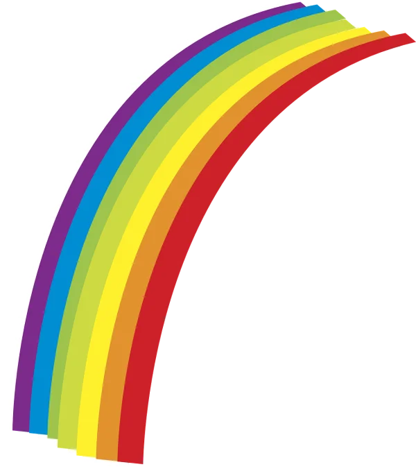 Vibrant Rainbow Arch PNG Transparent Background