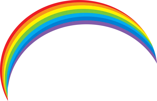 Vibrant Rainbow Arc PNG Transparent Background