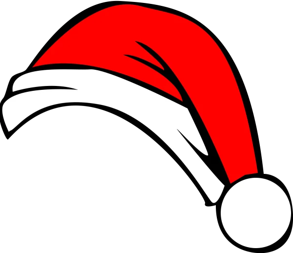 Classic Santa Hat PNG Transparent Background