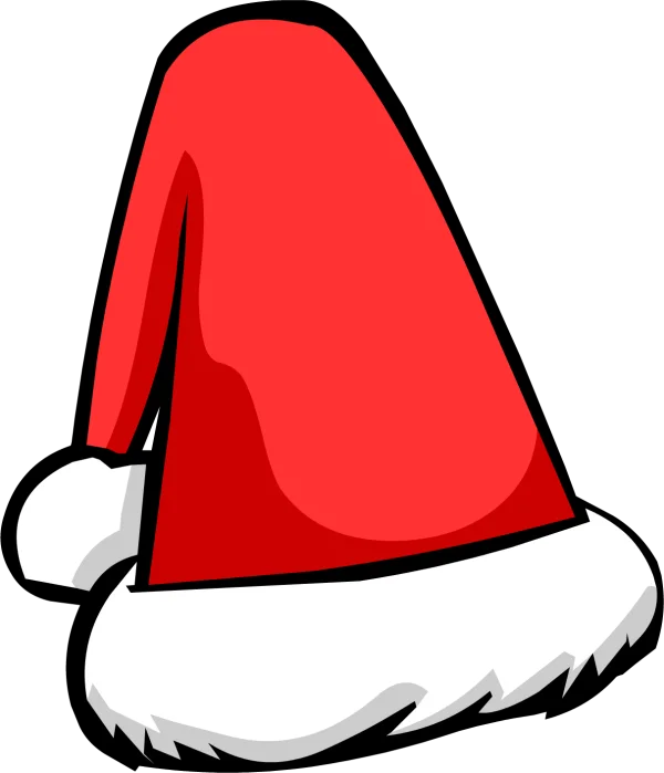 Cartoon Red Santa Hat Transparent Background
