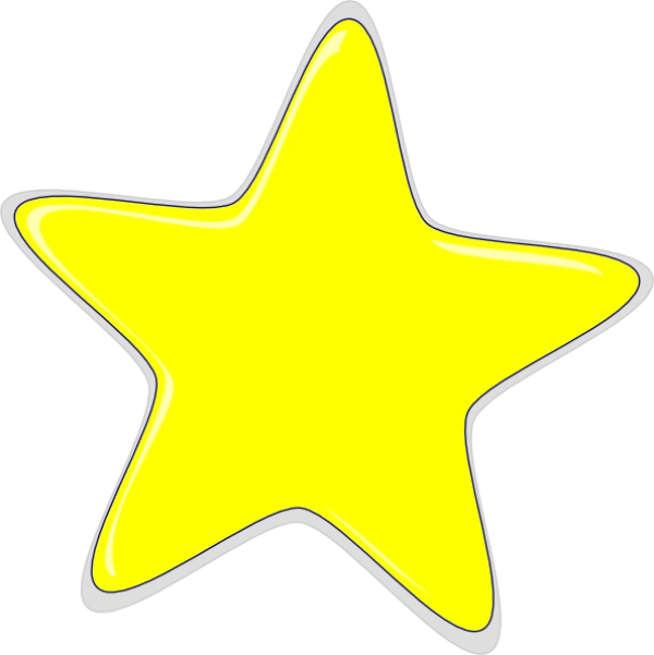 Yellow Cartoon Star PNG Transparent Background