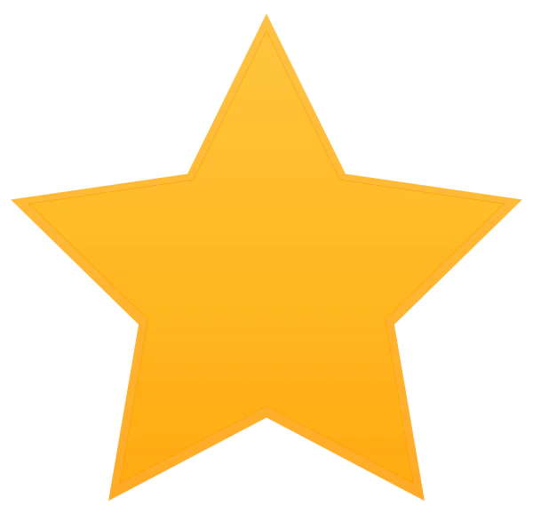 Golden Star PNG Transparent Background