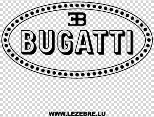 Bugatti Logo Outline PNG Transparent Background