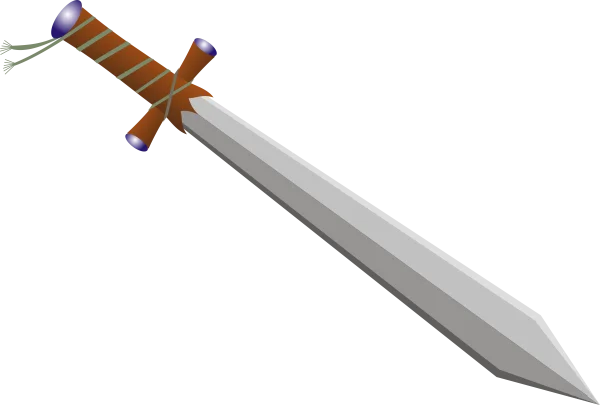 Stylized Fantasy Sword PNG Transparent