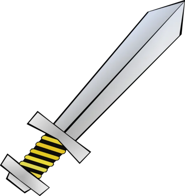 Stylized Cartoon Sword PNG Transparent