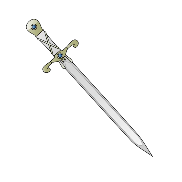 Stylized Fantasy Sword PNG Transparent