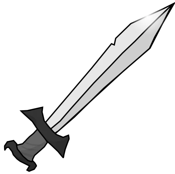 Stylized Fantasy Sword with Moon PNG Transparent Background