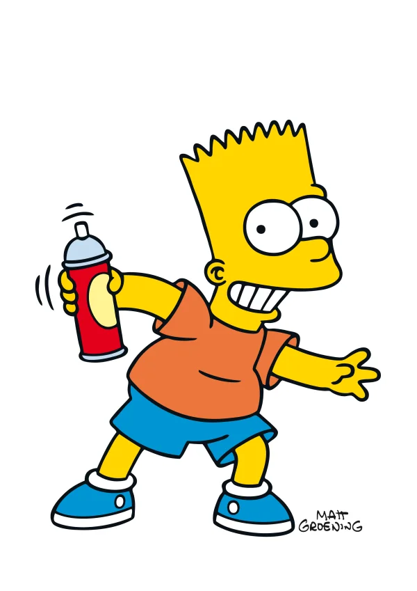 Bart Simpson Spray Can PNG Transparent
