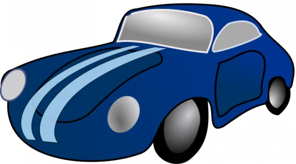 Blue Cartoon Car PNG Transparent Background