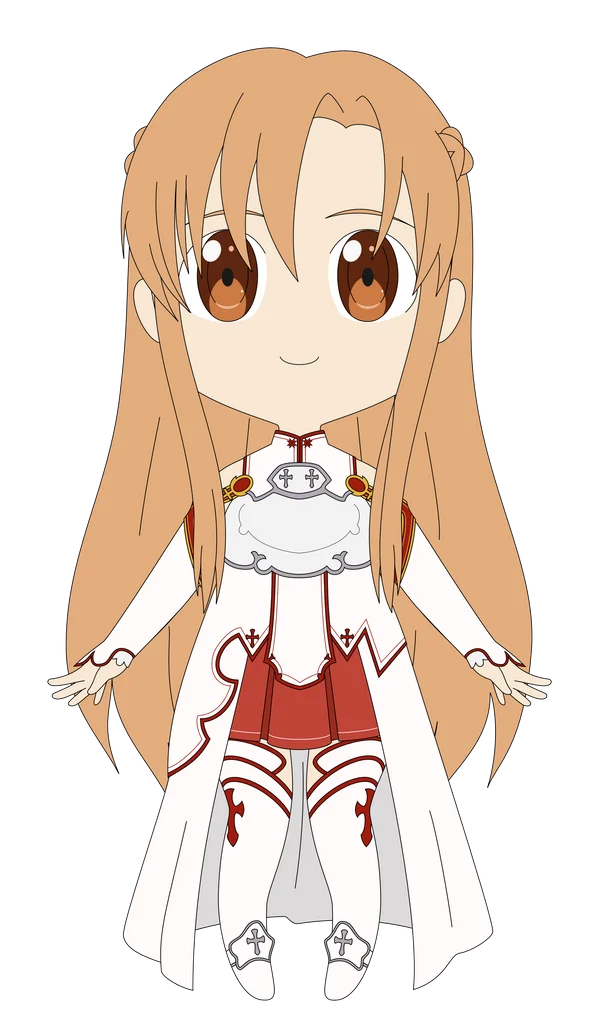 Cute Asuna Sword Art Online Chibi PNG