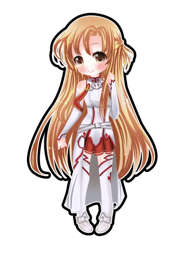 Chibi Asuna Anime Character PNG Transparent