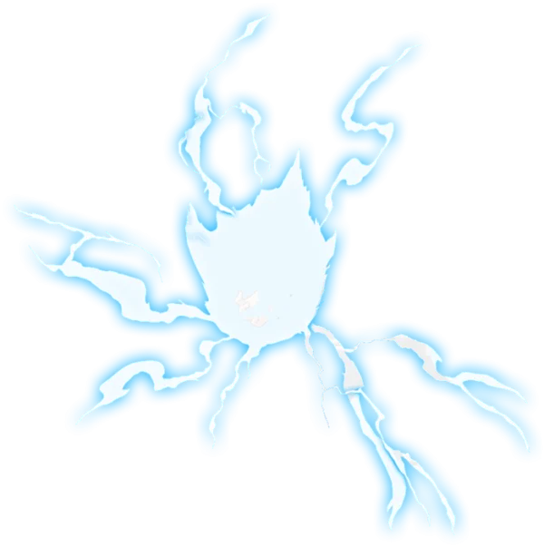 Blue Lightning Burst Effect PNG Transparent Background