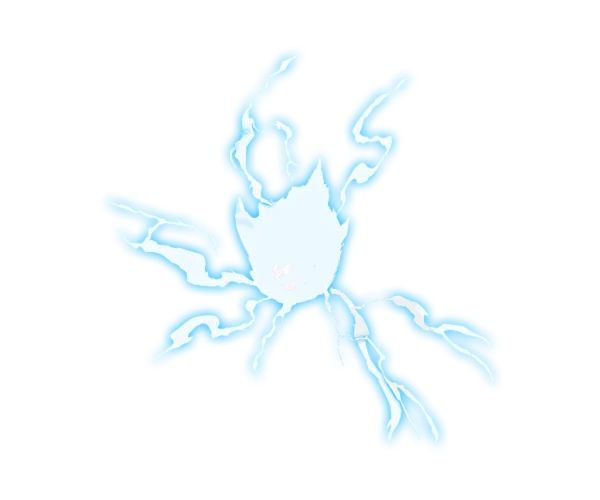 Blue Lightning Energy Blast PNG Transparent