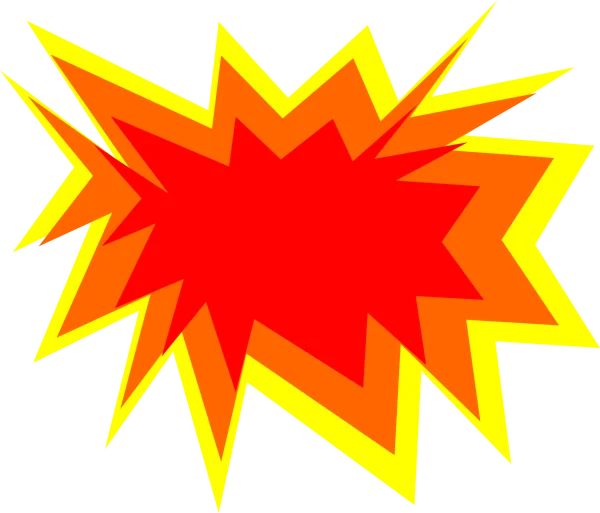 Comic Explosion Burst Graphic PNG