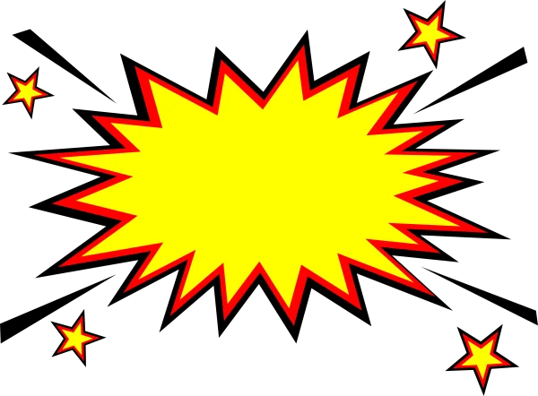 Comic Explosion Burst PNG