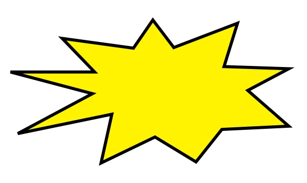 Yellow Starburst Graphic PNG Transparent