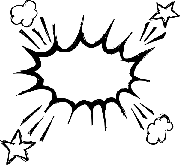 Hand-Drawn Comic Burst Speech Bubble PNG