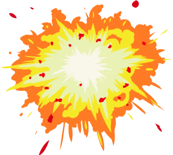 Cartoon Explosion PNG Transparent Background