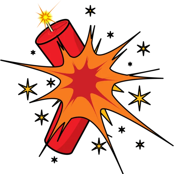 Dynamite Explosion Cartoon PNG Transparent Background