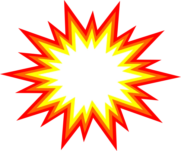 Comic Explosion Burst PNG Transparent Background