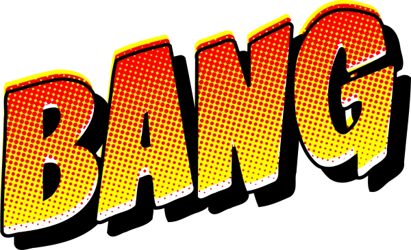 Comic Book Bang Text Pop Art PNG