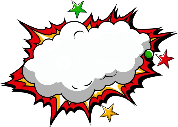 Comic Pop Art Explosion Bubble PNG