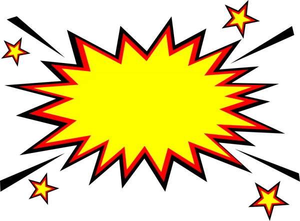 Yellow Starburst Explosion PNG Transparent