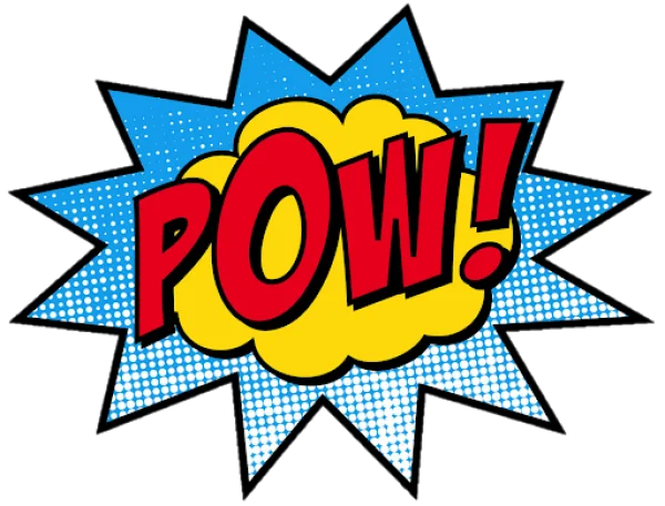 POW! Comic Book Sound Effect PNG
