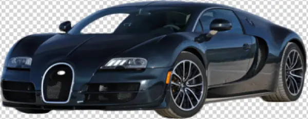Dark Bugatti Veyron Supercar PNG Transparent Background