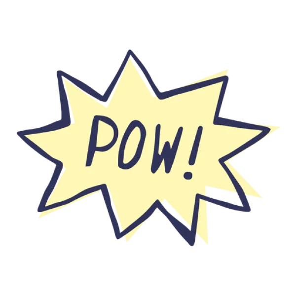 Comic Book Pow! Speech Bubble PNG