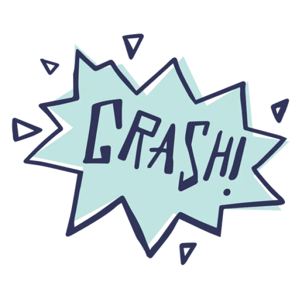 Hand-Drawn Crash Comic Sound Effect PNG